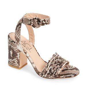AGL Snakeskin Low Heel Sandal